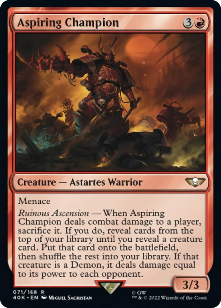 Aspiring Champion [Universes Beyond: Warhammer 40,000] | Cracking-Singles
