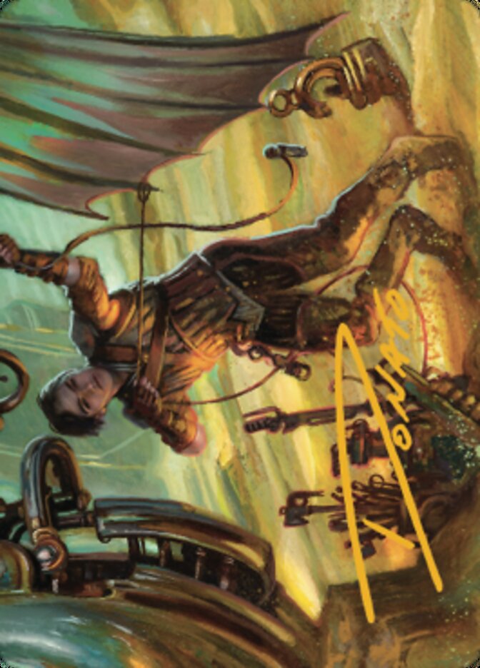 Mishra, Excavation Prodigy Art Card (Gold-Stamped Signature) [The Brothers' War Art Series] | Cracking-Singles
