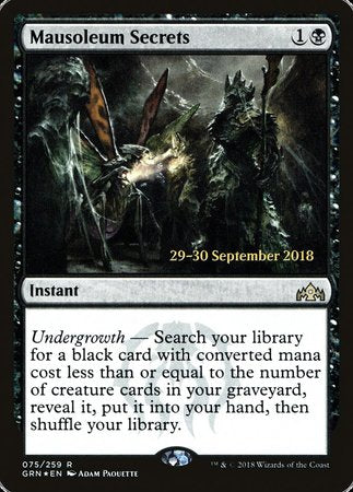 Mausoleum Secrets [Guilds of Ravnica Promos] | Cracking-Singles