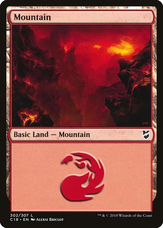 Mountain (302) [Commander 2018] | Cracking-Singles