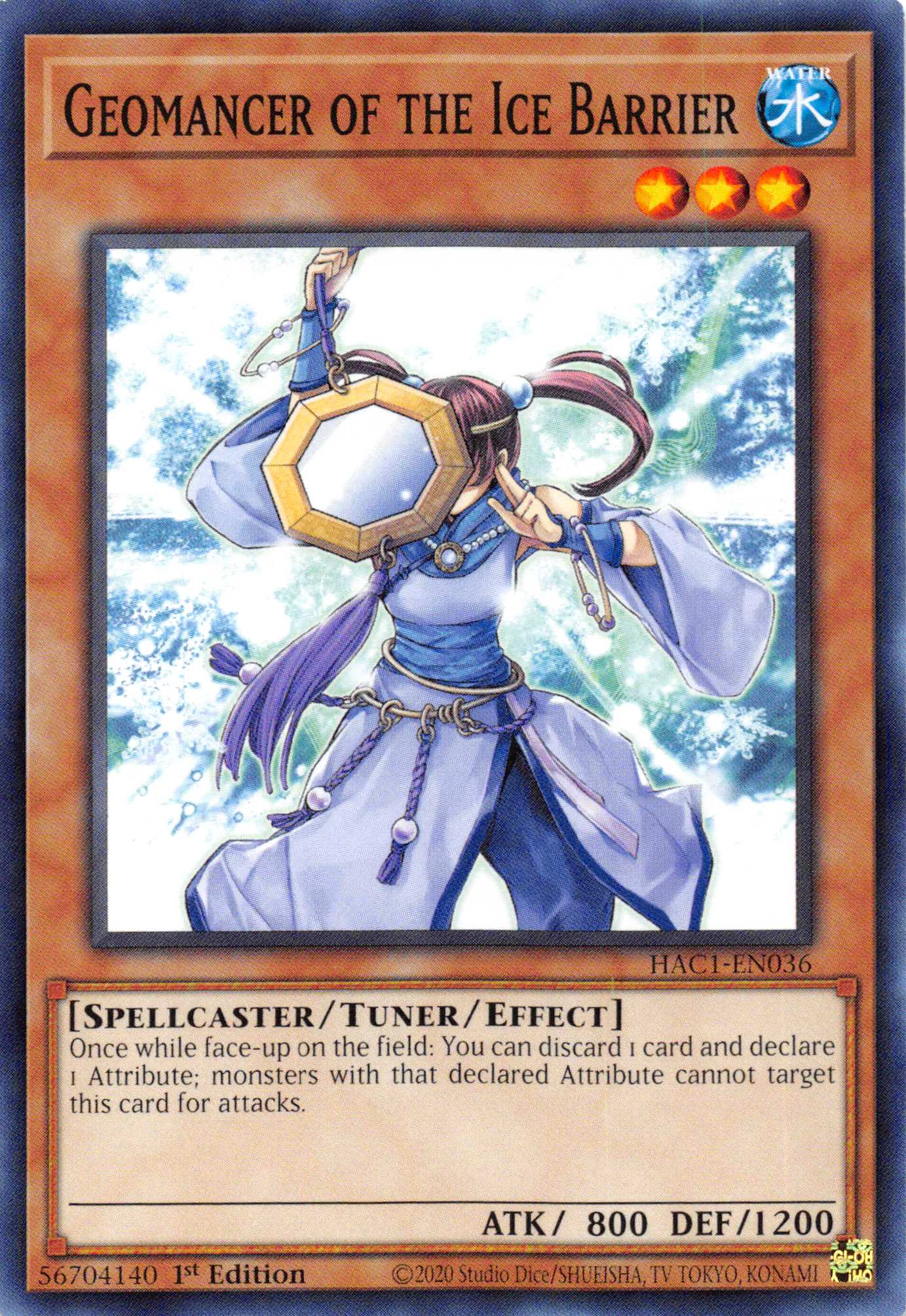 Geomancer of the Ice Barrier [HAC1-EN036] Common | Cracking-Singles