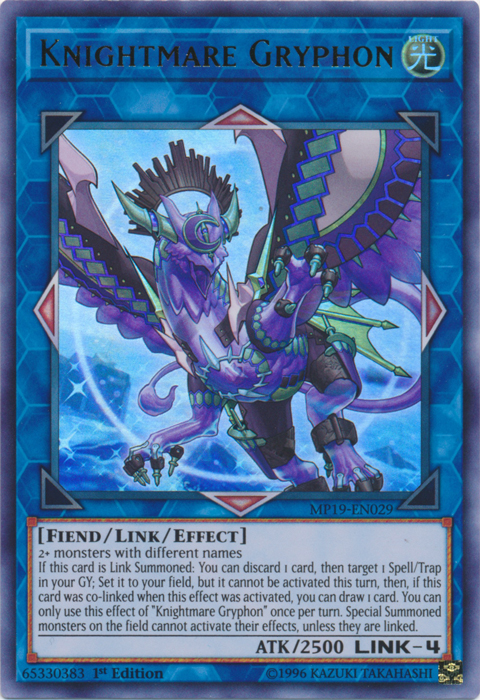 Knightmare Gryphon [MP19-EN029] Ultra Rare | Cracking-Singles