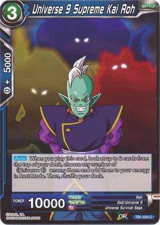 Universe 9 Supreme Kai Roh [TB1-034] | Cracking-Singles