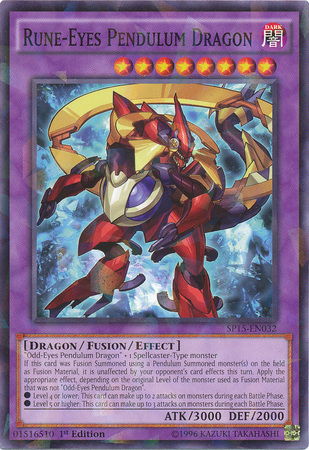Rune-Eyes Pendulum Dragon [SP15-EN032] Shatterfoil Rare | Cracking-Singles