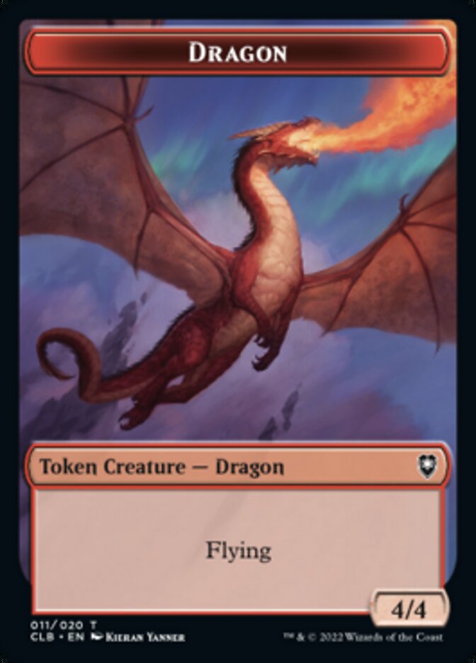 Treasure // Dragon Double-sided Token [Commander Legends: Battle for Baldur's Gate Tokens] | Cracking-Singles