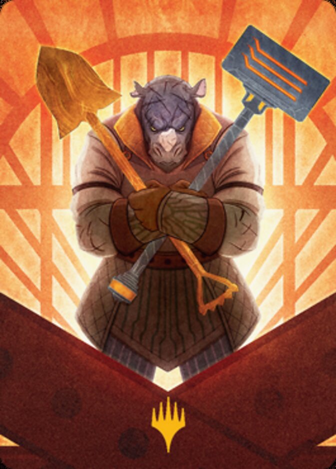 Mr. Orfeo, the Boulder Art Card (Gold-Stamped Signature) [Streets of New Capenna Art Series] | Cracking-Singles