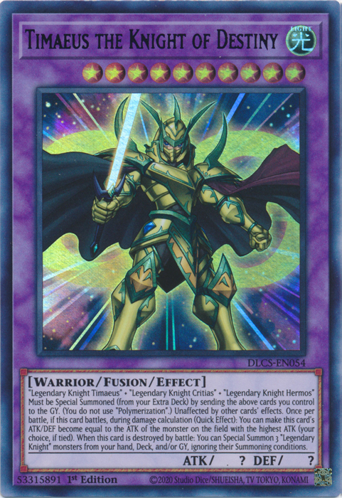 Timaeus the Knight of Destiny (Green) [DLCS-EN054] Ultra Rare | Cracking-Singles