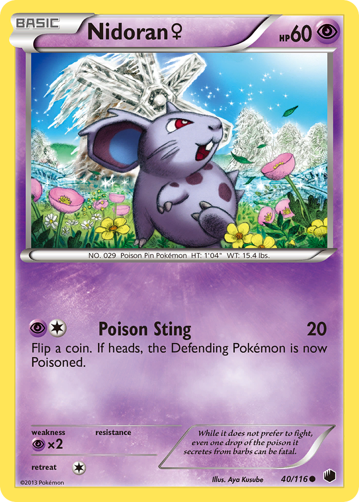 Nidoran (40/116) (Female) [Black & White: Plasma Freeze] | Cracking-Singles