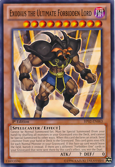 Exodius the Ultimate Forbidden Lord [BP02-EN063] Common | Cracking-Singles
