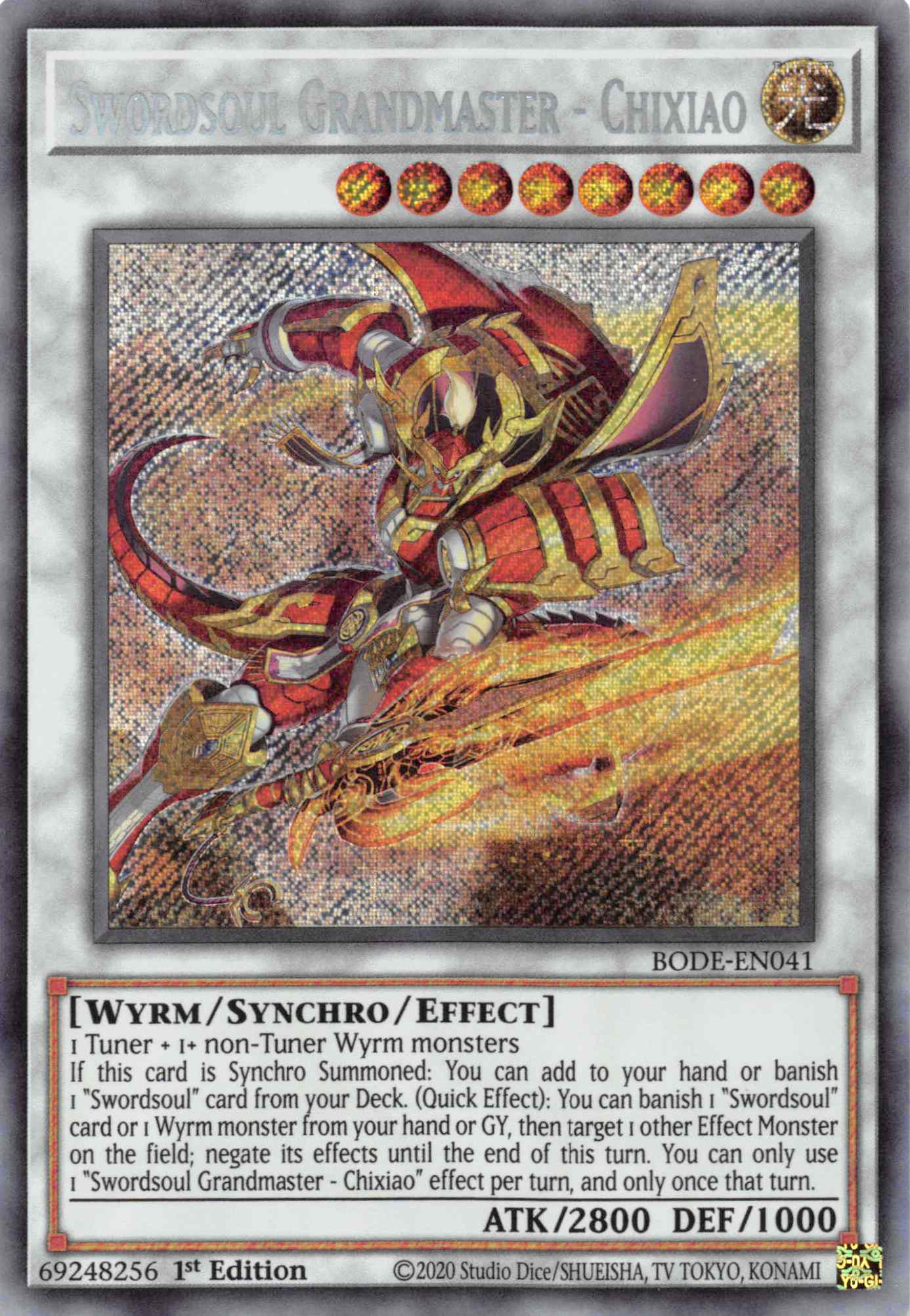 Swordsoul Grandmaster - Chixiao [BODE-EN041] Secret Rare | Cracking-Singles