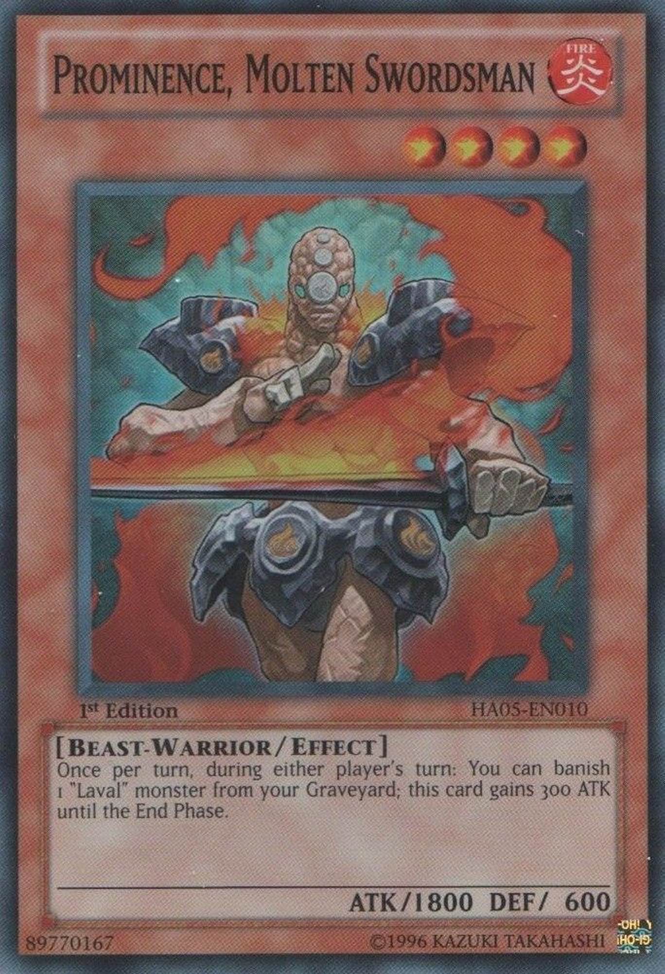 Prominence, Molten Swordsman [HA05-EN010] Super Rare | Cracking-Singles