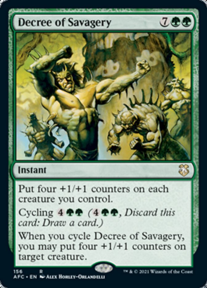 Decree of Savagery [Dungeons & Dragons: Adventures in the Forgotten Realms Commander] | Cracking-Singles
