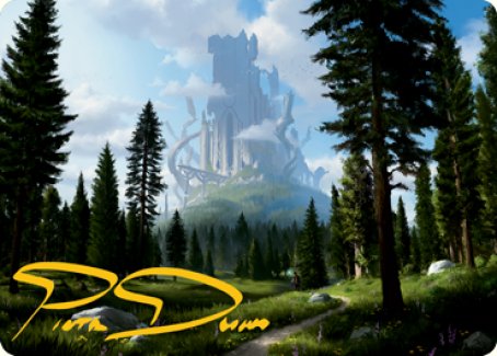 Forest (278) Art Card (Gold-Stamped Signature) [Dungeons & Dragons: Adventures in the Forgotten Realms Art Series] | Cracking-Singles