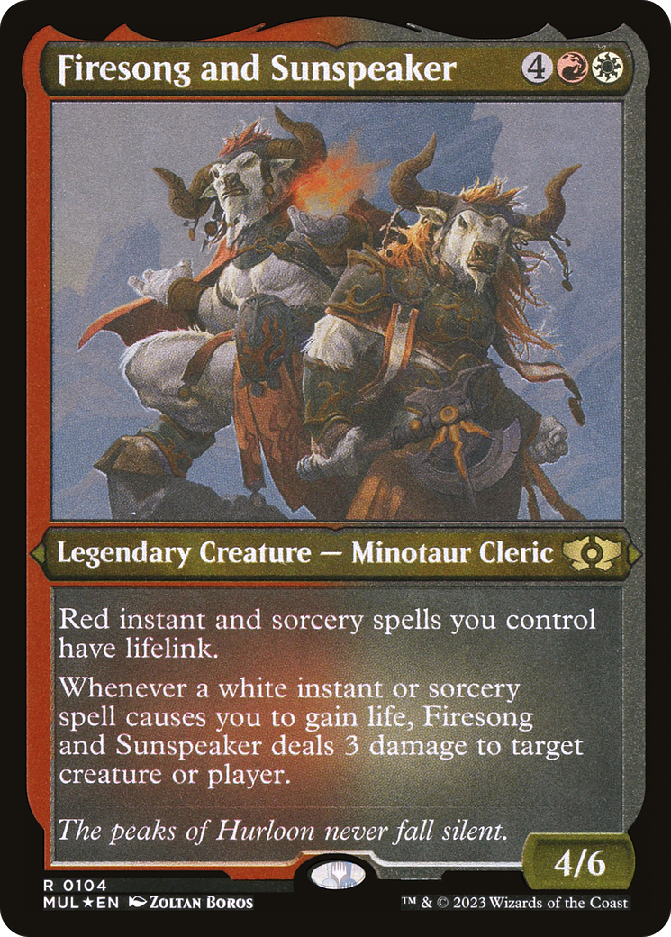 Firesong and Sunspeaker (Foil Etched) [Multiverse Legends] | Cracking-Singles