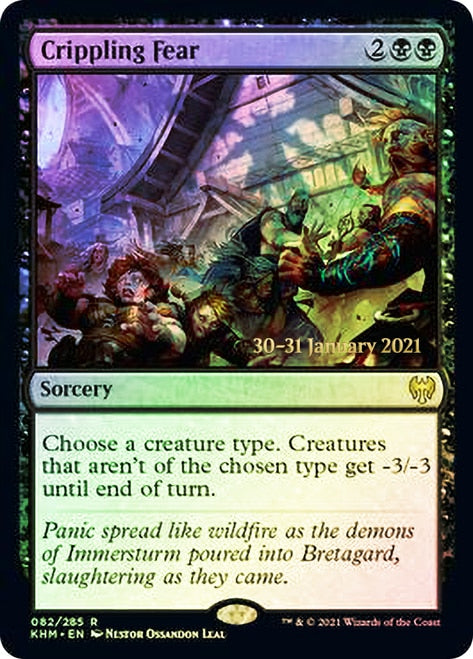 Crippling Fear  [Kaldheim Prerelease Promos] | Cracking-Singles