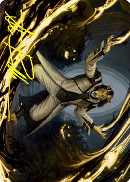 Leonin Lightscribe Art Card (Gold-Stamped Signature) [Strixhaven: School of Mages Art Series] | Cracking-Singles