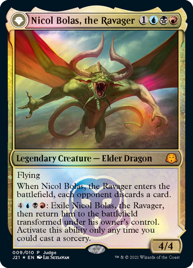 Nicol Bolas, the Ravager [Judge Gift Cards 2021] | Cracking-Singles
