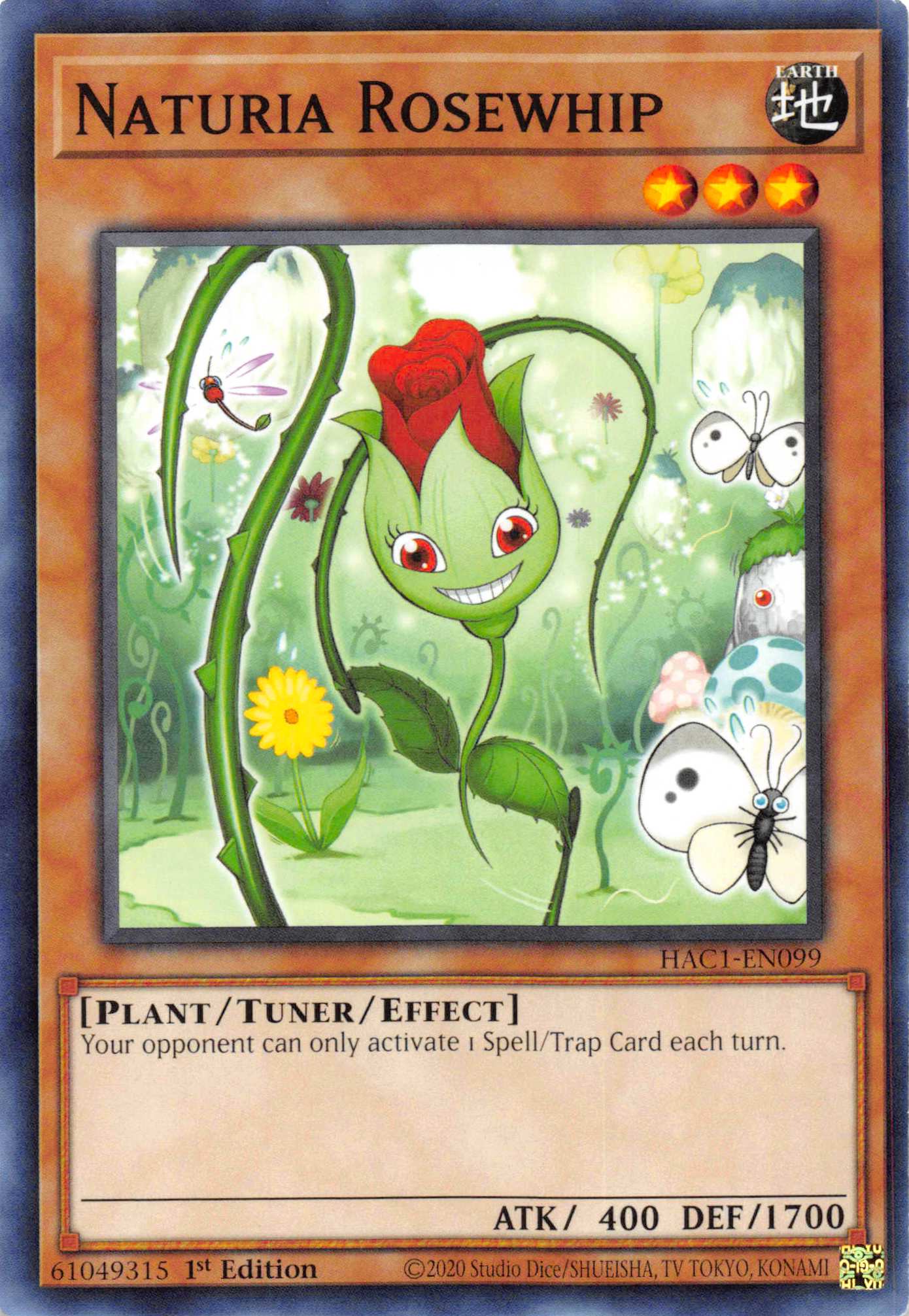 Naturia Rosewhip [HAC1-EN099] Common | Cracking-Singles