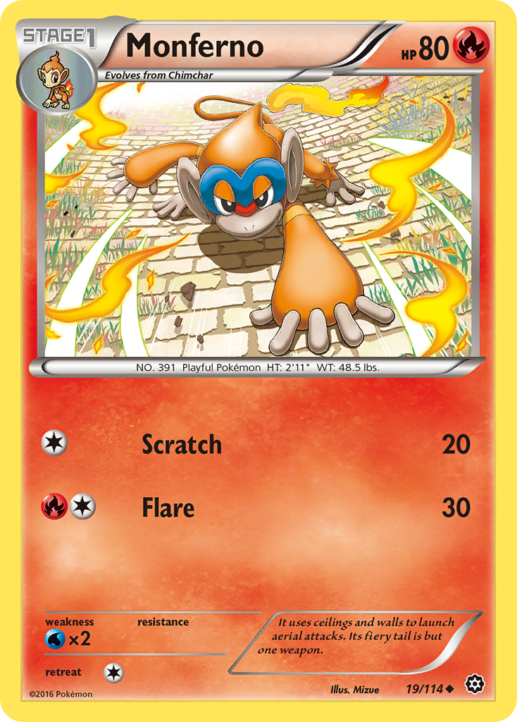Monferno (19/114) [XY: Steam Siege] | Cracking-Singles