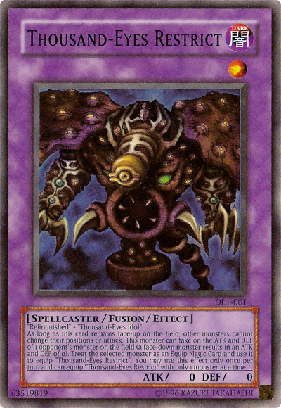 Thousand-Eyes Restrict [DL1-001] Super Rare | Cracking-Singles