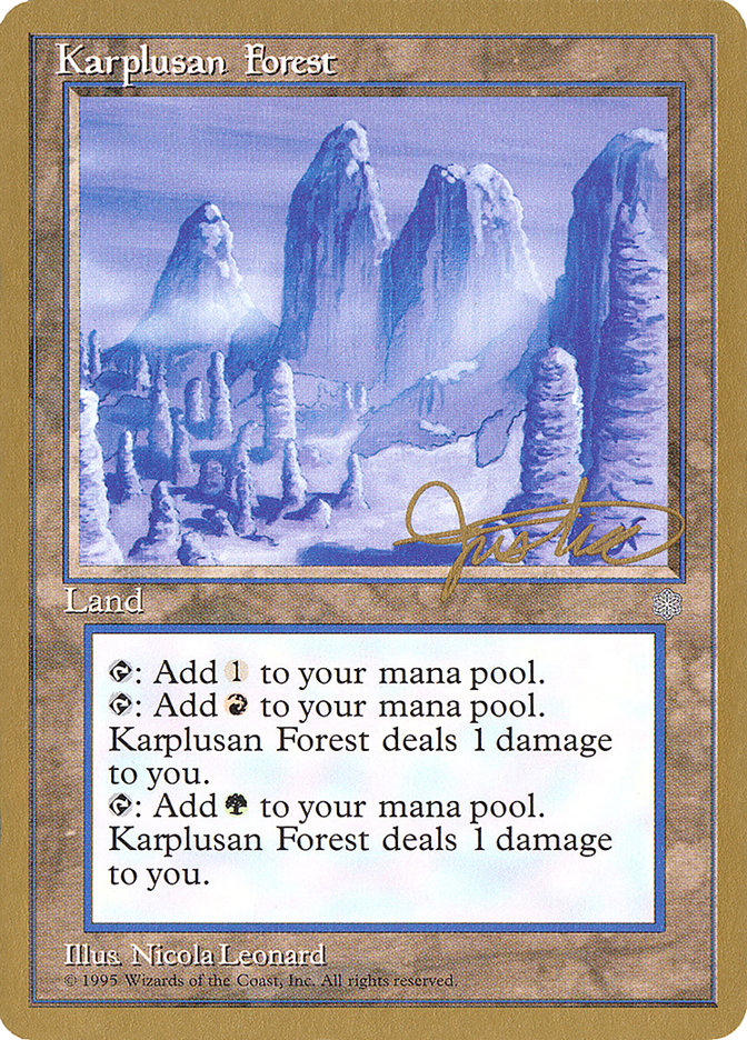 Karplusan Forest (Mark Justice) [Pro Tour Collector Set] | Cracking-Singles