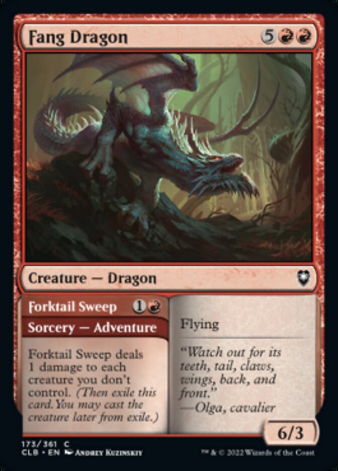 Fang Dragon // Forktail Sweep [Commander Legends: Battle for Baldur's Gate] | Cracking-Singles