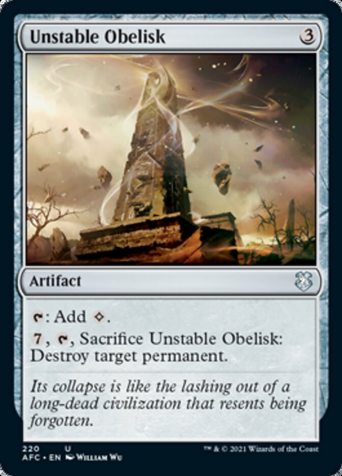 Unstable Obelisk [Dungeons & Dragons: Adventures in the Forgotten Realms Commander] | Cracking-Singles