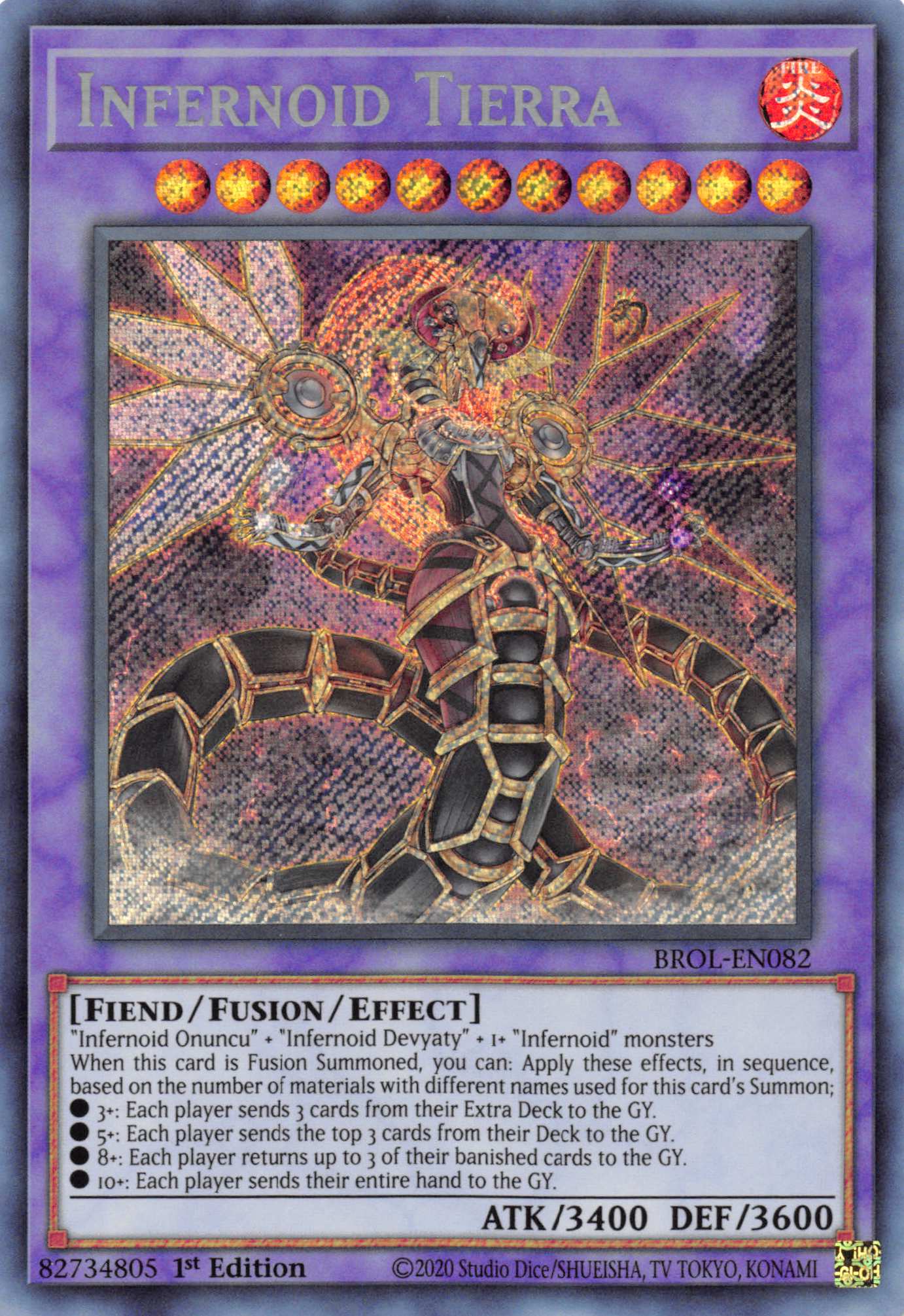 Infernoid Tierra [BROL-EN082] Secret Rare | Cracking-Singles