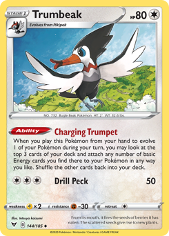 Trumbeak (144/185) [Sword & Shield: Vivid Voltage] | Cracking-Singles