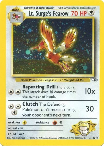 Lt. Surge's Fearow (7/132) [Gym Heroes Unlimited] | Cracking-Singles