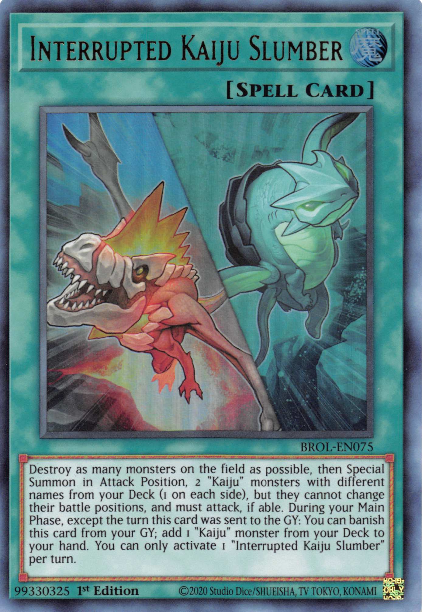 Interrupted Kaiju Slumber [BROL-EN075] Ultra Rare | Cracking-Singles