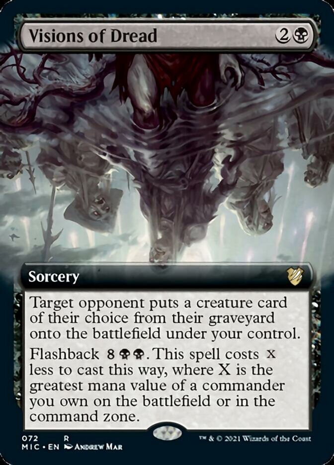 Visions of Dread (Extended) [Innistrad: Midnight Hunt Commander] | Cracking-Singles