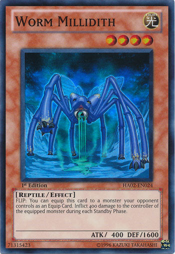 Worm Millidith [HA02-EN024] Super Rare | Cracking-Singles