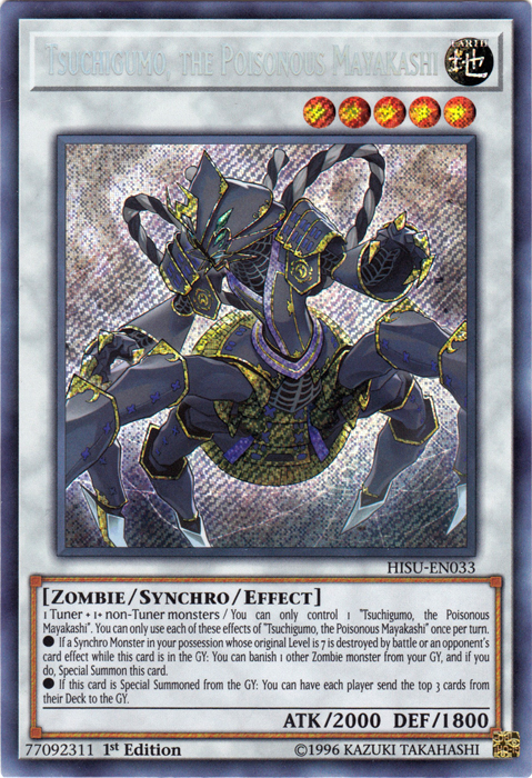 Tsuchigumo, the Poisonous Mayakashi [HISU-EN033] Secret Rare | Cracking-Singles