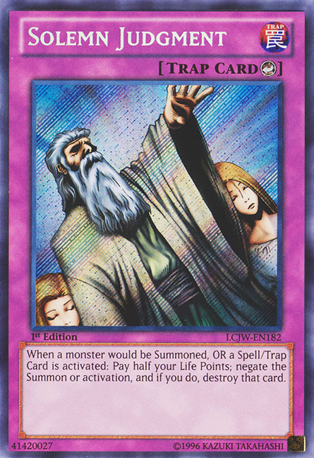 Solemn Judgment [LCJW-EN182] Secret Rare | Cracking-Singles