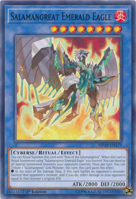 Salamangreat Emerald Eagle [MP19-EN179] Common | Cracking-Singles