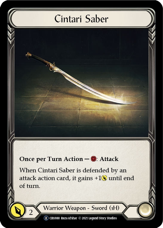 Cintari Saber (Rainbow Foil) [CRU080-RF] Unlimited Rainbow Foil | Cracking-Singles