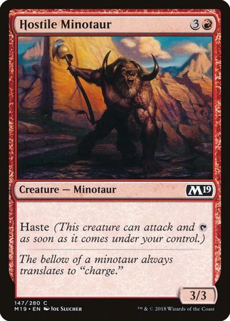 Hostile Minotaur [Core Set 2019] | Cracking-Singles