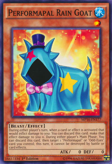 Performapal Rain Goat [MP16-EN177] Common | Cracking-Singles