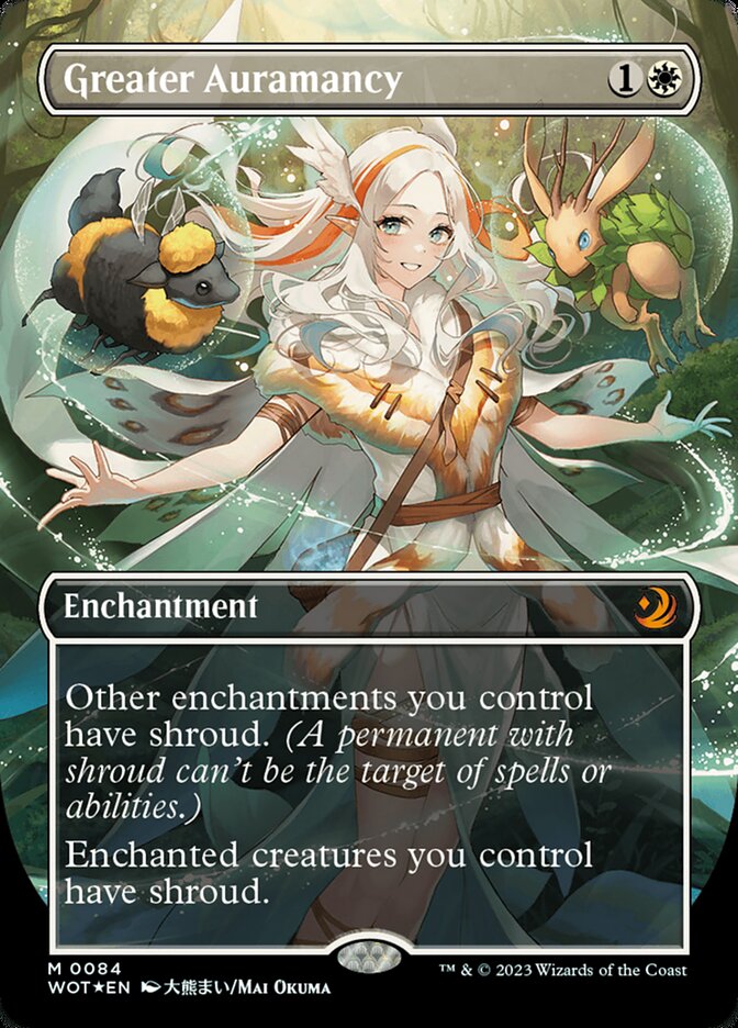 Greater Auramancy (Anime Borderless) (Confetti Foil) [Wilds of Eldraine: Enchanting Tales] | Cracking-Singles
