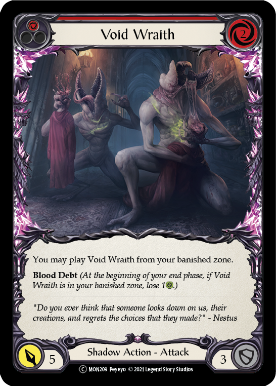 Void Wraith (Red) (Rainbow Foil) [U-MON209-RF] Unlimited Rainbow Foil | Cracking-Singles