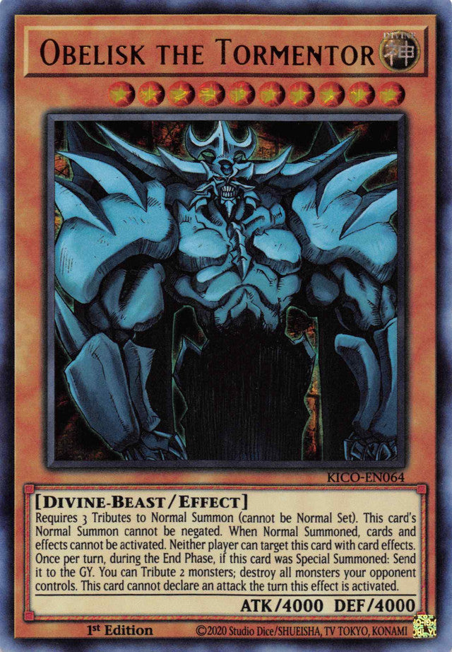 Obelisk the Tormentor (Ultra Pharaoh's Rare) [KICO-EN064] Ultra Pharaoh’s Rare | Cracking-Singles