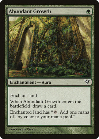 Abundant Growth [Avacyn Restored] | Cracking-Singles