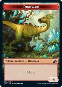 Dinosaur // Human Soldier (005) Double-sided Token [Ikoria: Lair of Behemoths Tokens] | Cracking-Singles