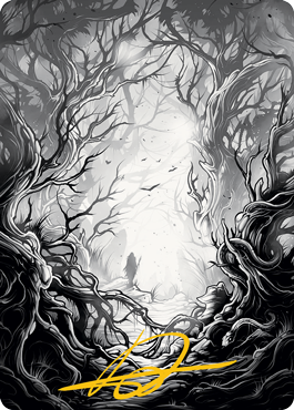 Forest 1 Art Card (Gold-Stamped Signature) [Innistrad: Midnight Hunt Art Series] | Cracking-Singles