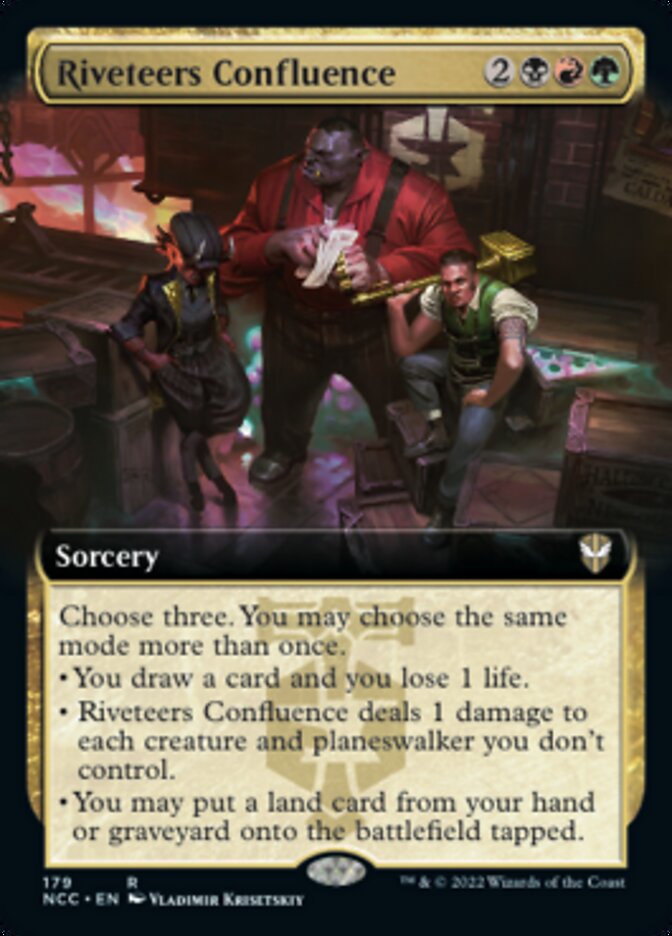 Riveteers Confluence (Extended Art) [Streets of New Capenna Commander] | Cracking-Singles