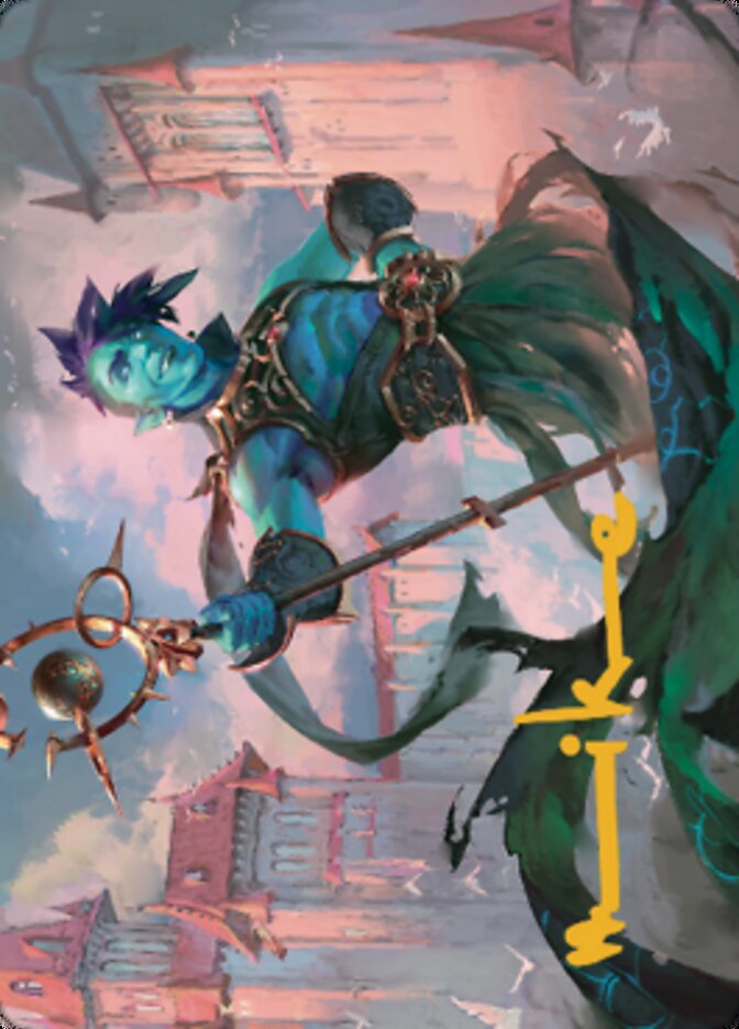 Haughty Djinn Art Card (Gold-Stamped Signature) [Dominaria United Art Series] | Cracking-Singles