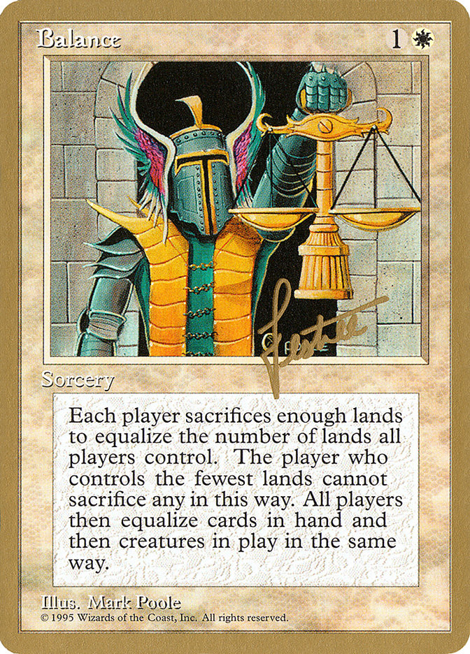 Balance (Bertrand Lestree) [Pro Tour Collector Set] | Cracking-Singles