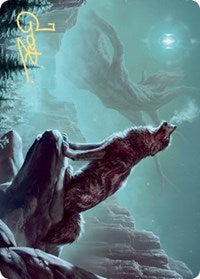 Sarulf's Packmate Art Card (Gold-Stamped Signature) [Kaldheim: Art Series] | Cracking-Singles