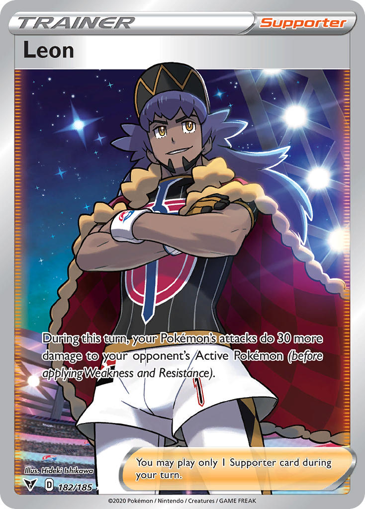 Leon (182/185) [Sword & Shield: Vivid Voltage] | Cracking-Singles